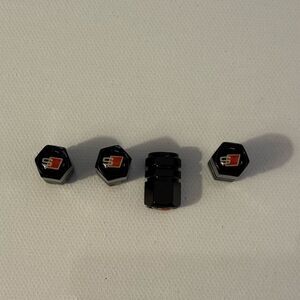 S Line Valve Stem Caps in Black Set of 4 NWT
